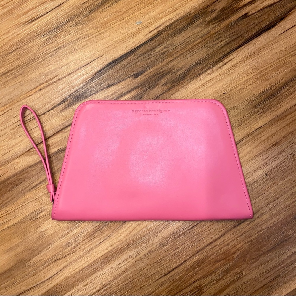 cute large bright pink clutch bag purse wristlet
